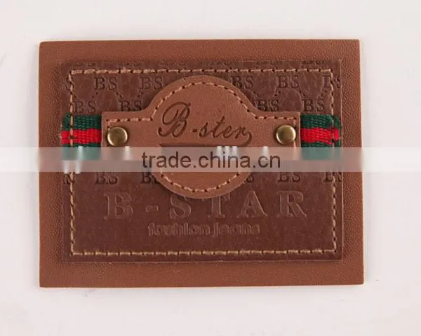 Custom Design New Arrival pu Label/leather Label for Garment / Jeans photo-2