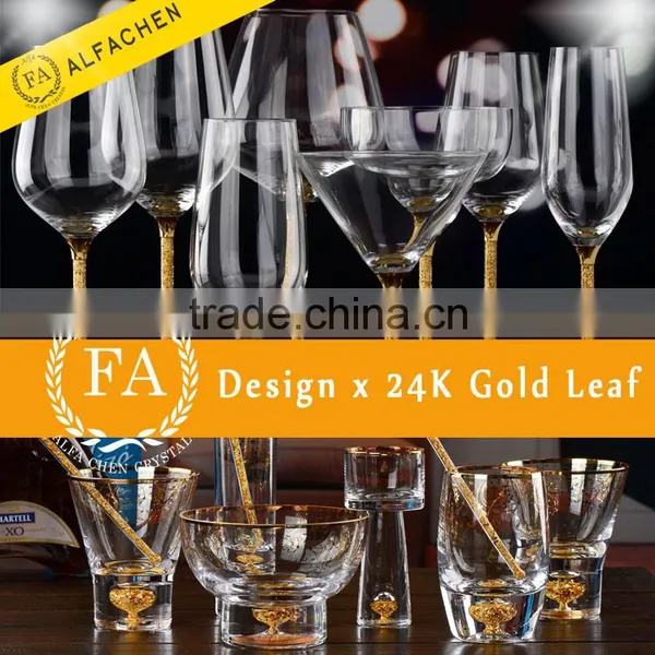 Alfachen 210 ml Thick Bottom Amazing High Class Heavy Short Wine Glass