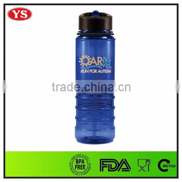 Translucent 750 ml Straw Plastic Water Bottles With Colorful Cap photo-3