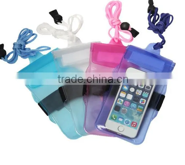 Pvc Waterproof Cell Phone Bag Arm Bag With Strap for IPhone IPad photo-2