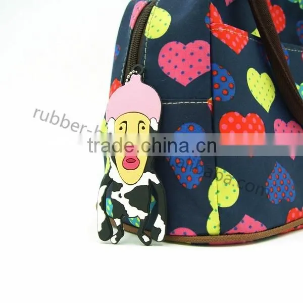 Hot Selling Cartoon Character Water Filled Custom Soft Pvc Keychain photo-4