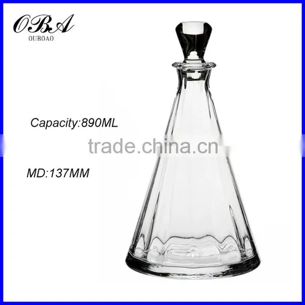 2016 New Arrive Artificial Blowing Crystal Glass Whiskey Decanter photo-3