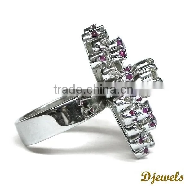 White Gold Diamond Rings 14K Diamond Gold Jewelry photo-3