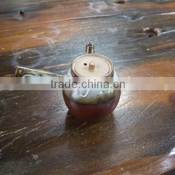 Japanese Oval Kyusu Clay Pot ( Leo Part , 150ml ) photo-4