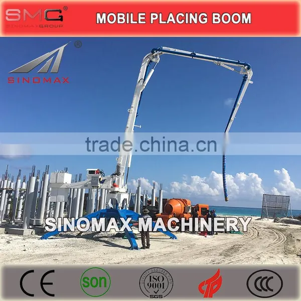 TOP! 13m 15m 17m 18m Mobile Hydraulic Concrete Placing Boom With Wheels/Spider Boom photo-6
