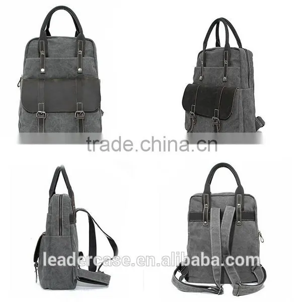 Vintage College Laptop Canvas Backpack Bags photo-5