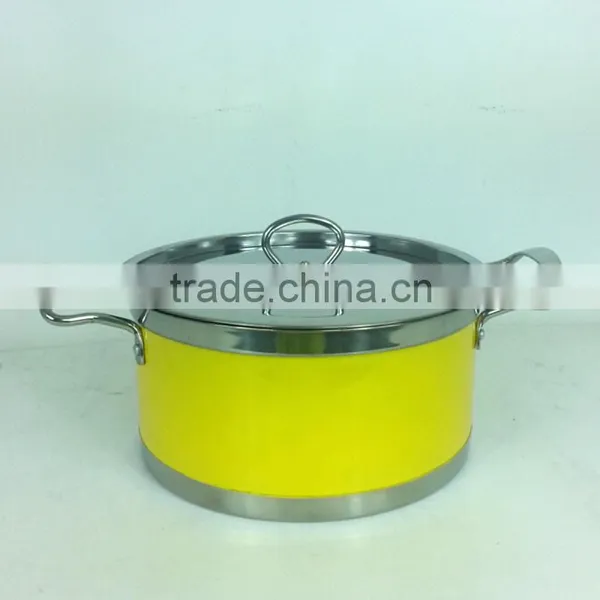 10pcs Non-Stick Cookware Set Camping Double Handle Cookware Set Of Colorful Stainless Steel Pot photo-2