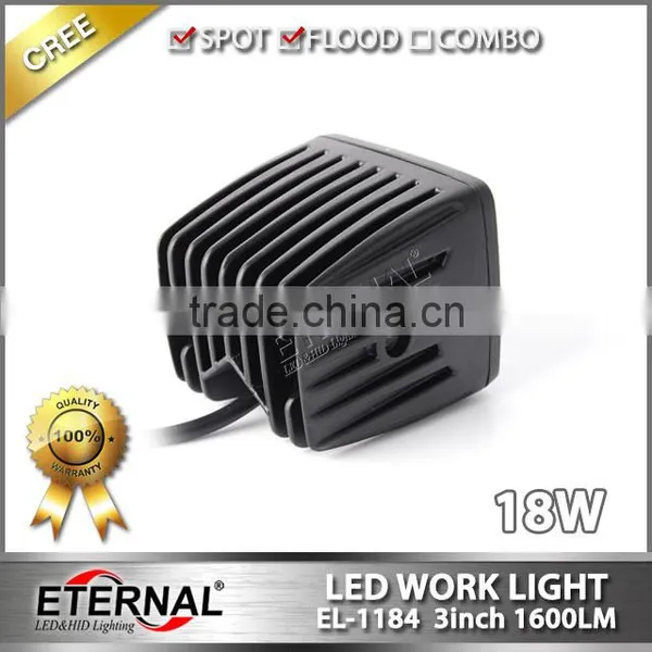 18W Cube Off-road Fog Light ATV Motorcycle Marine Headlight Dually Pillar A Spot Led Work Light photo-3