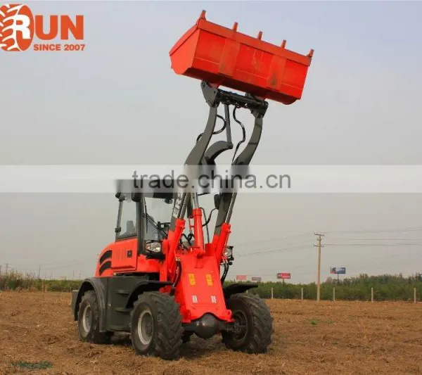 Qingdao Everun ER20 Front Loader Type Compact Wheel Loader With Wooden Forks photo-3