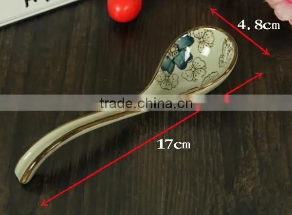 SP-1545 Haonai High Quality Ceramic Spoon, Ceramic Soup Spoon photo-3