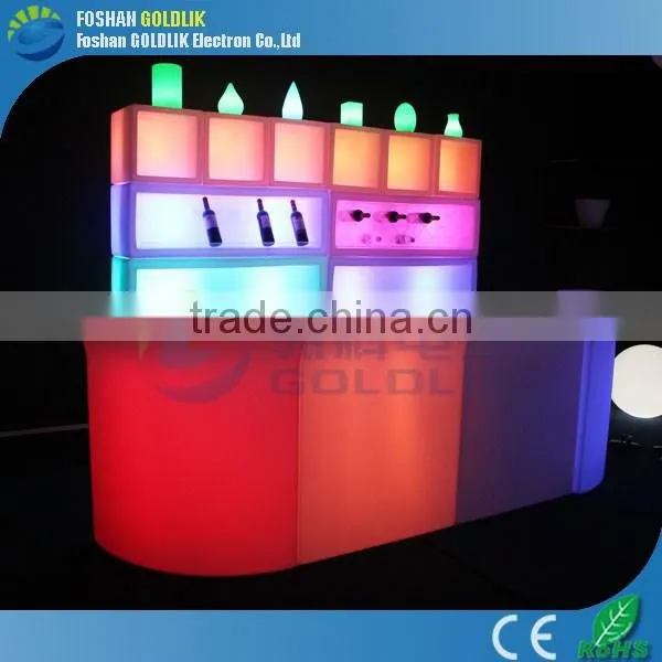 GLACS Control Club Furniture Cool Bar Table Furniture Colorful Fancy LED Bar Counter photo-5