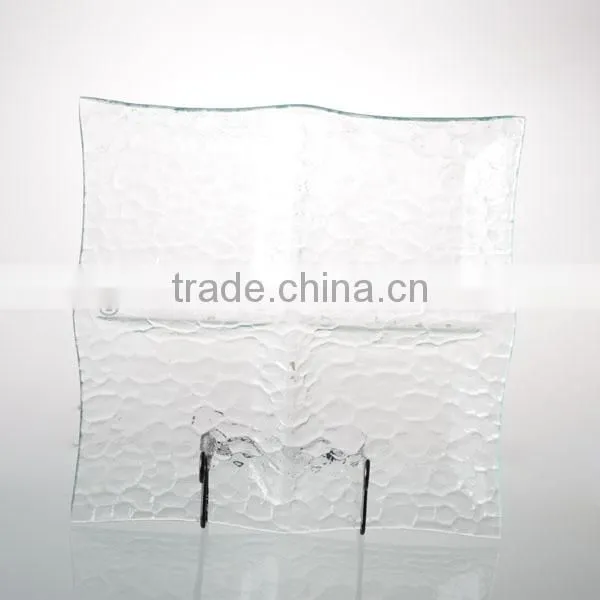 recycle green color serving glass,serving plate