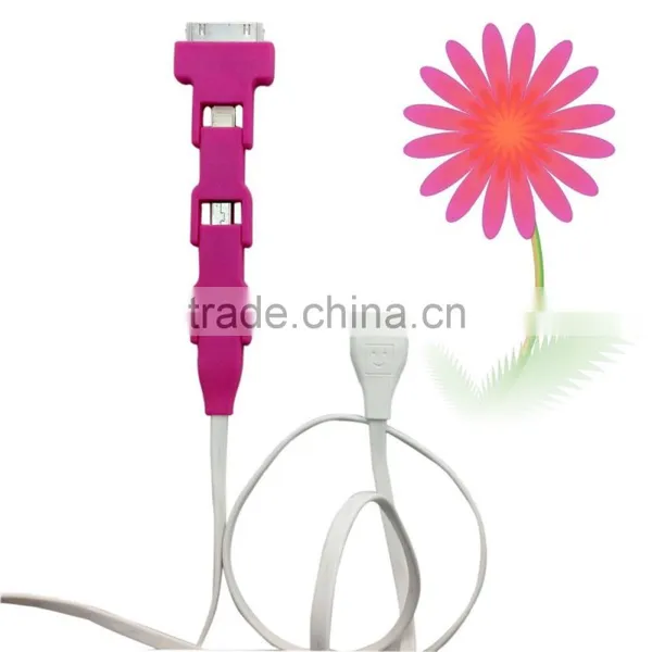 Affordable Custom 4 in 1 Multi Charging Cable for IPhone 4, IPhone 5, IPAD, Samsung Smart photo-3