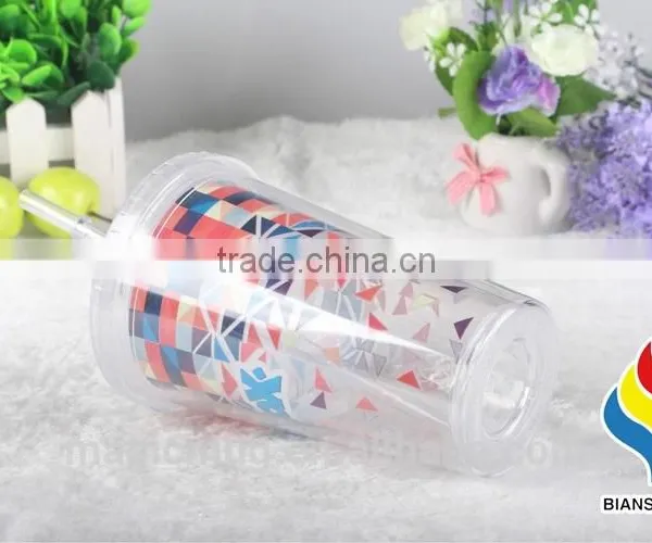 Double Wall 16oz Clear Plastic Coffee Mug photo-6