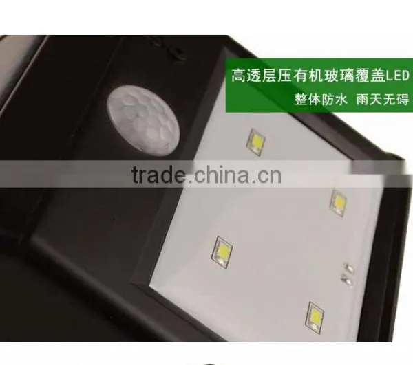 4 LED Solar Power Motion Sensor Garden Security Lamp Outdoor Waterproof Light photo-2