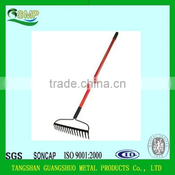 Wooden 24 Tine Poly Leaf Lawn Rake / Hand Gardening Tools Outdoor Tools photo-2