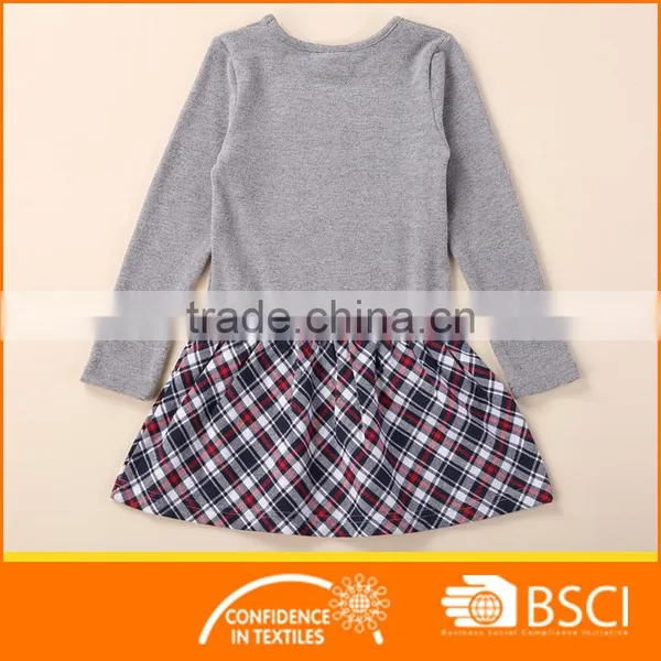 Fashion Child Girl Nice Sweater &Check Dress photo-2