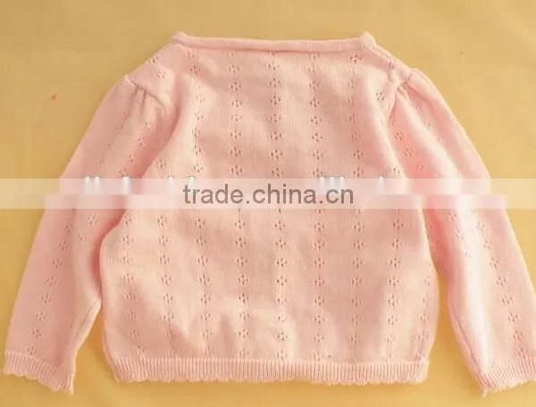 Wholesale Pure Cotton Crochet Knitted Button Down New Born Little Baby Sweater photo-2