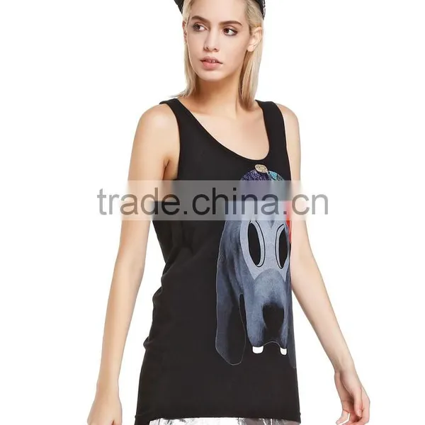 Lovely Printed Stylish Sexy Women Singlet photo-2