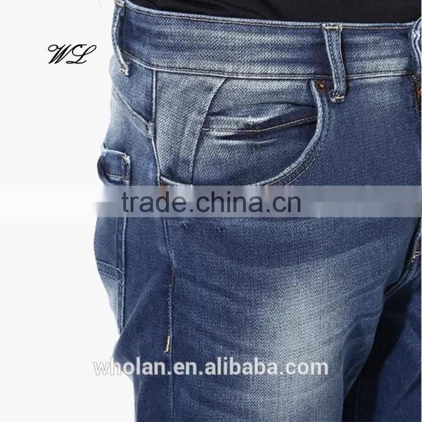 Men Ripped Jeans 2017 Denim Fabric Custom Men's Jeans Pants photo-5