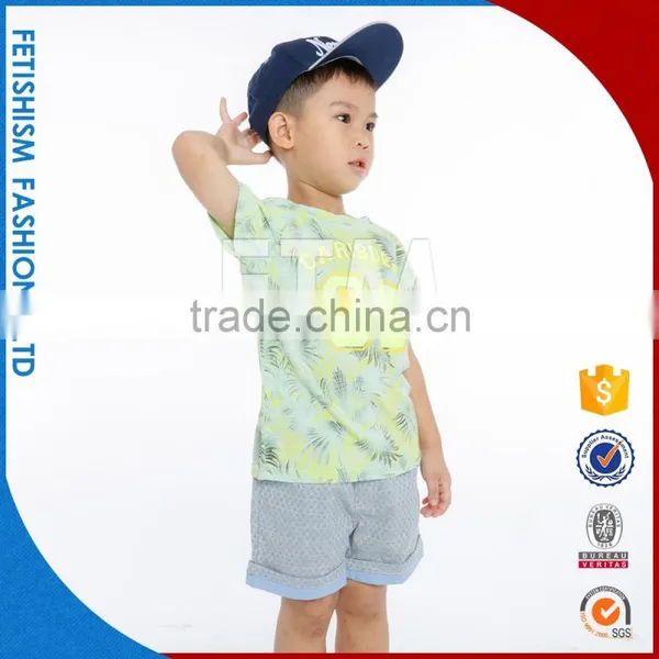 2016 Fashion Children Stylish Cartoon Boy Kids Clothes Set