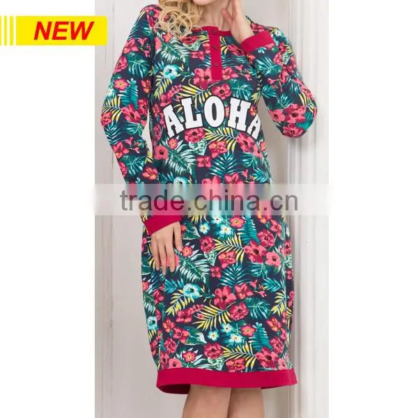 CUSTOM WHOLESALE TOP DESIGN WINTER FANCY COUPLE NIGHTDRESS POLYESTER COTTON ARABIC WOMEN NIGHT GOWNS photo-3