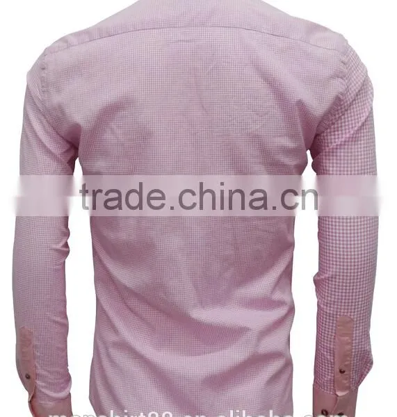 Latest Shirt Designs Pink Linen&cotton High Fashion Casual Shirts for Men photo-3