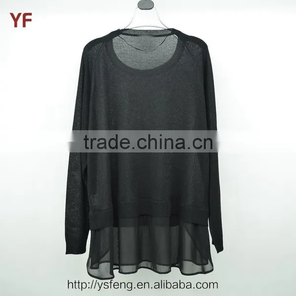 Black Design Hand-Knitted Models Sweaters For Girls photo-2