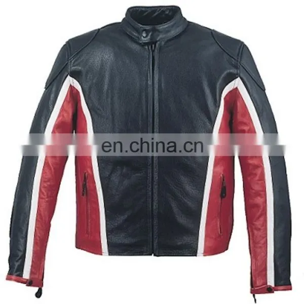 HMB-0404A LEATHER MOTORBIKE JACKETS MOTORCYCLE BIKER COATS photo-3