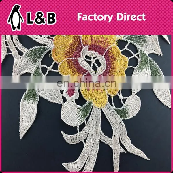 B-018 Colorful Collar Tshirt Design Simple Lace Saree Blouse Back Neck Designs Embroidery Neck Lace photo-5