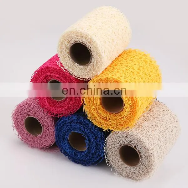 2015 Popular Wedding Decoration Flower Packing Material Mesh Ribbon Rolls Poly Mesh Rolls photo-2
