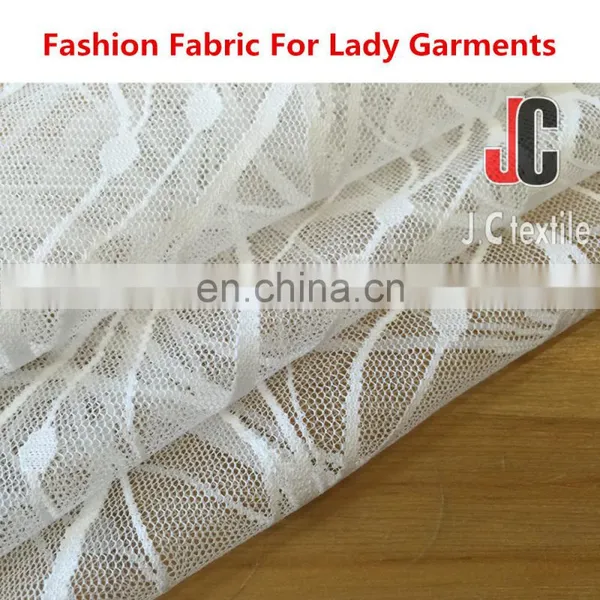 Wholesale JC AL8065 Polyester Spandex Chemical Lace Fabric for Wedding Dress photo-5