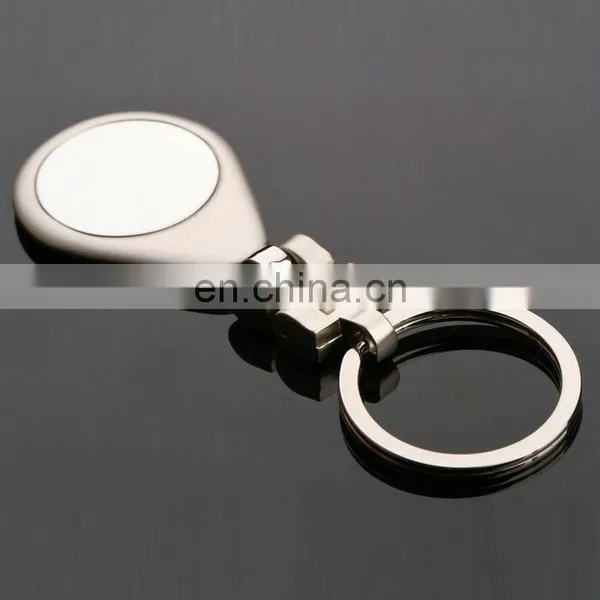 China Keychain Manufacturer Wholesale Enamel Round Engrave Pendant Keyfinder/custom Metal Keyrings photo-2