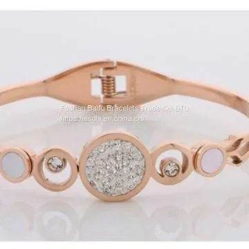 Fashion Jewelry Rhinestones Bracelet Stainless Steel Bracelet photo-2