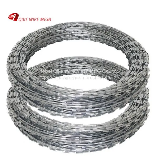 Galvanized PVC Stainless Steel Concertina Razor Blade Barbed Wire Bto-22 Bto-60 Cbt-65 Fencing Wire Price photo-2