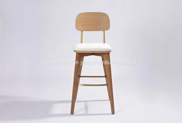 Danish Design Bar Chair With Back Rest From Factory