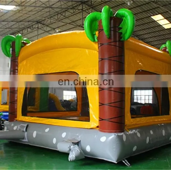 Entertaining Module Commercial Inflatable Dinosaur Rain Forest Jumpy Bouncer House , Inflatable Bouncy Castle For Kids photo-4