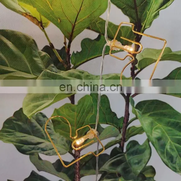 High Quality Battery Powered 10L Metal Socks Shaped Clips Fairy String Lights For Home Party Decoration photo-2