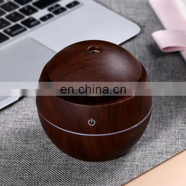 Office Home Used Wood Grain Air Humidifier 40ML/ Hours Spray Volume Touch Switch Humidifier Mini photo-3