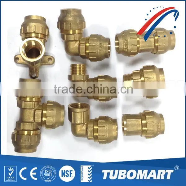 2016 Female / Equal Straight DZR Brass Screw Fittings for PE Pipes photo-6