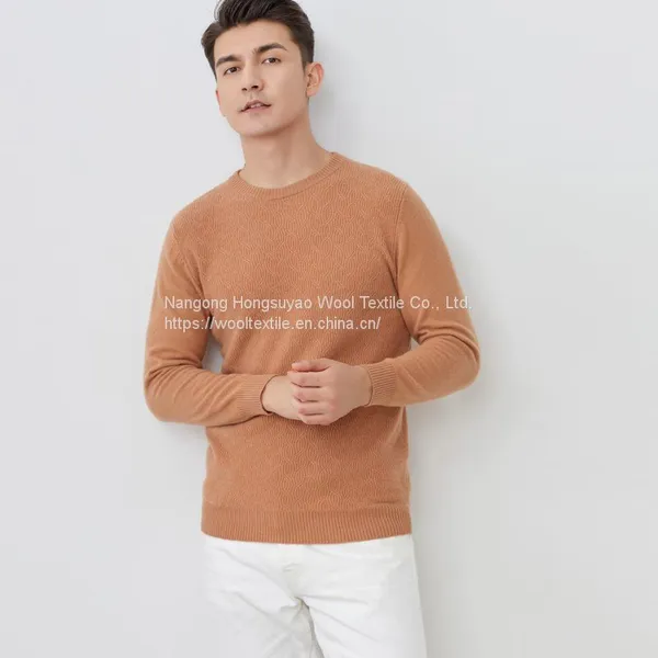 Men Knitted Cashmere Jumper Sweaters Black Cashmere Wool Sweater Price photo-2