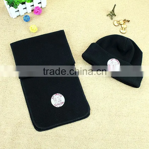 2016 New Fashion Two-pieces Poral Fleece Hat & Scarf Sets photo-3