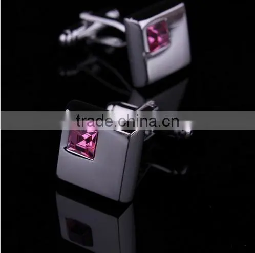 Shirt Cufflinks Wedding Silver Business Mens Wholesale Stainless Steel Crystal photo-5