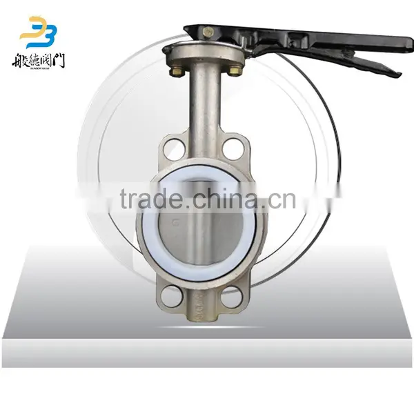 2016 DN200 Stainless Steel Online Shopping Wafer Butterfly Valve With Pin photo-3