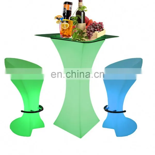 Round Light up Stool Chair Seat/new Design Creating Romantic Atmosphereled Wireless Rechargeable Bar Chair Led Furniture photo-5