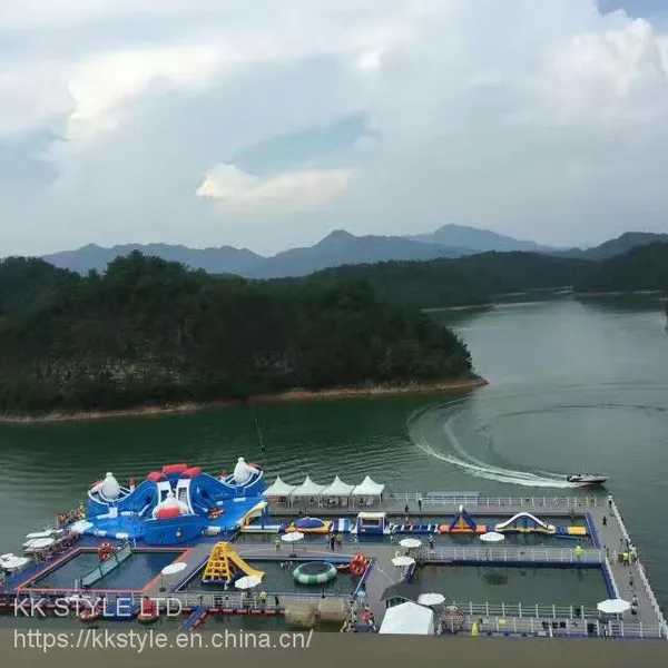 kk Inflatable Water Game With Water Slide Sea Park Commercial Park photo-4