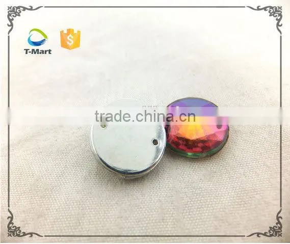 Round Shape Acrylic Stone With Rainbow Color photo-2