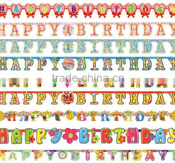 Hot Sale Happy Birthday Letter Banner With Multi-Language, and Different Designs photo-4