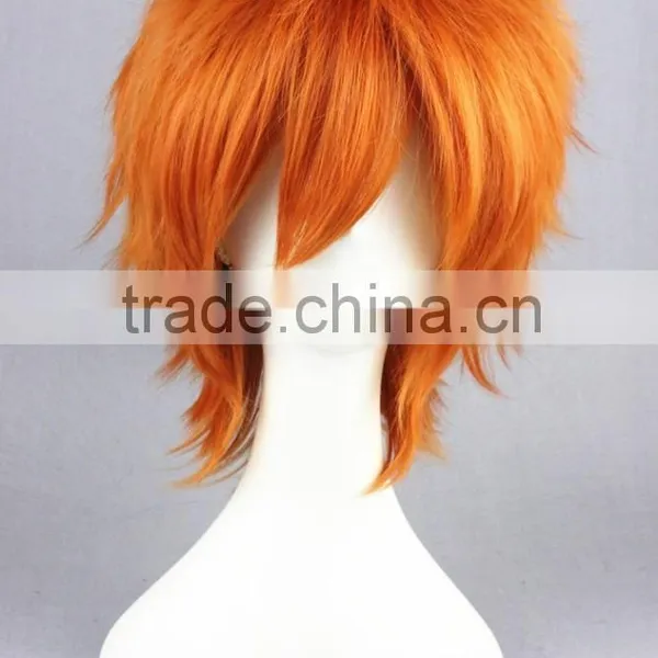 High Quality 35cm Short Straight Shugo Chara Wig Souma Kukai Orange Wig Synthetic Anime Wig Cosplay Hair Wigs photo-3