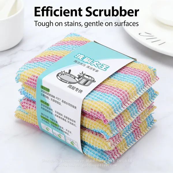 Colorful Absorbent Sponges Dual Sided Dish Sponges for Grease & Grime Removal photo-3